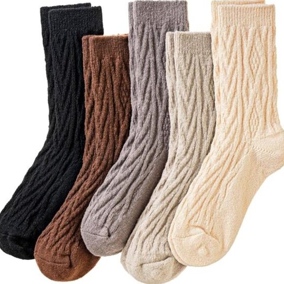 Other - Womens Wool Boot Socks Knit Warm Winter Cozy Thermal Hiking Dress